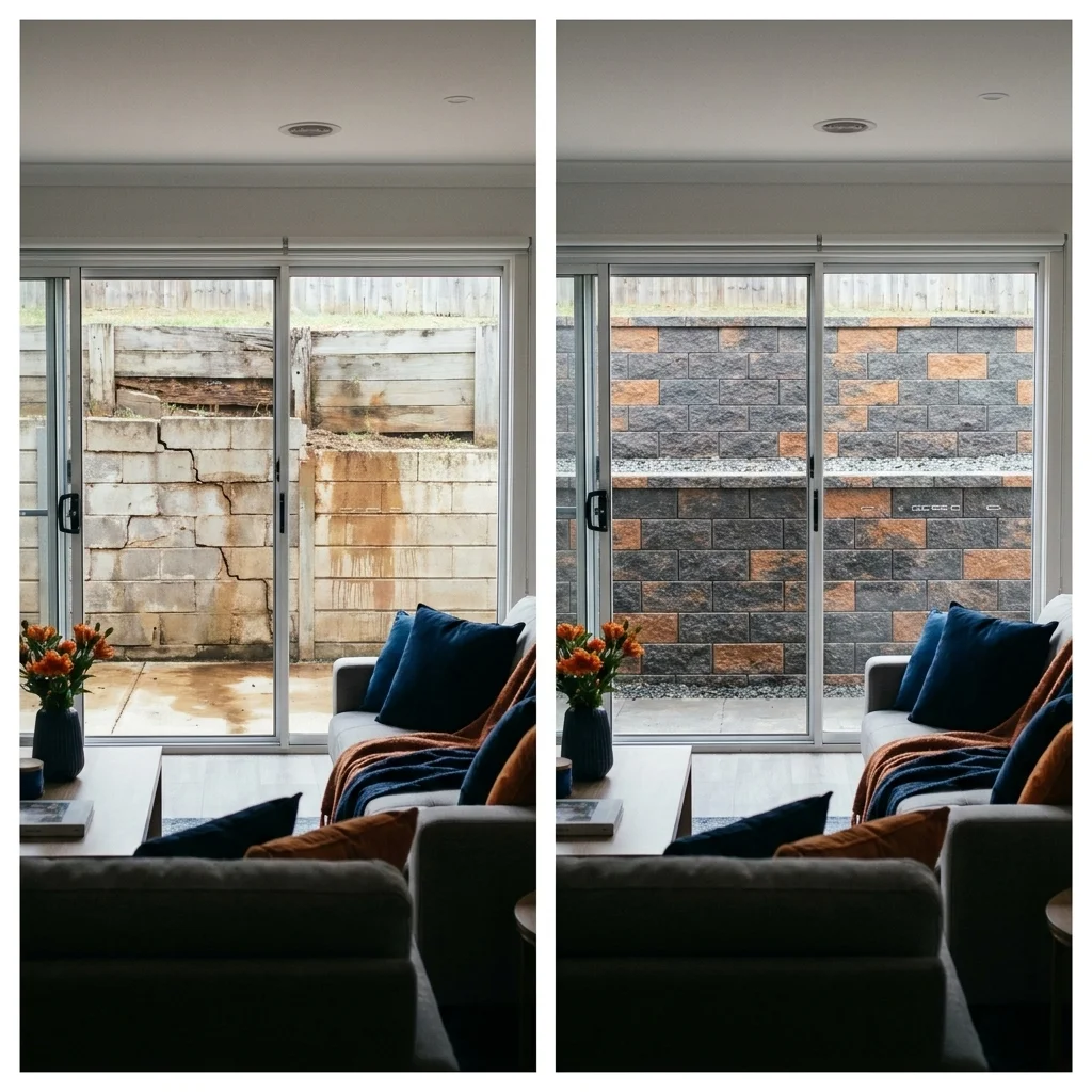 Retaining Wall Builders Brisbane - Before & After 1